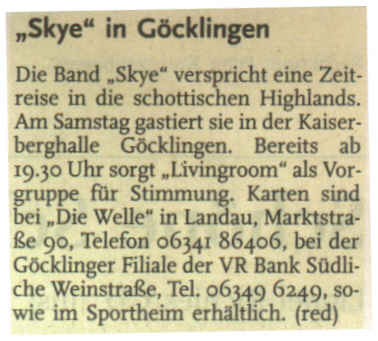 Skye in Göcklingen